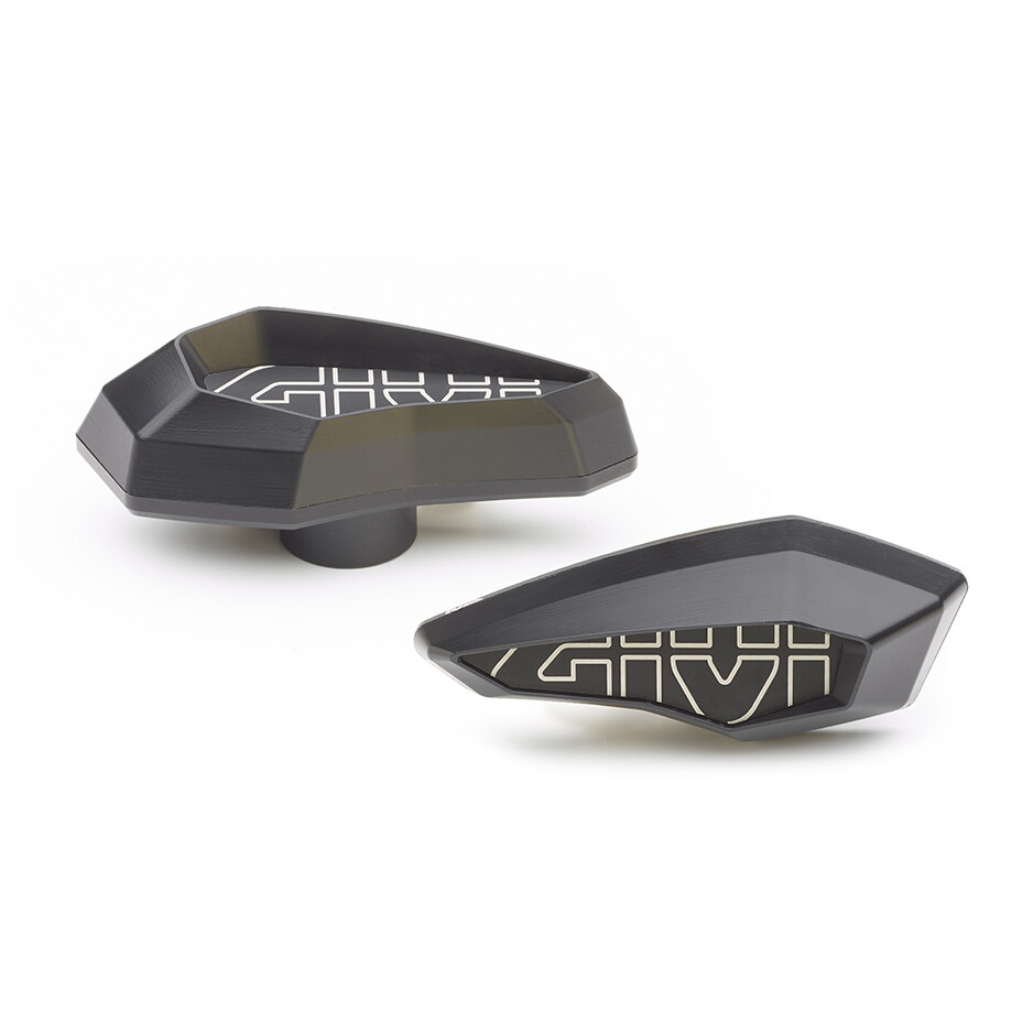 Tampone paratelaio in polimero rinforzato con fibra di vetro con inserto in alluminio lavorato dal pieno e anodizzato color nero (2pz) Givi SLD01BK Per HONDA CB 1000 R (18 > 25)