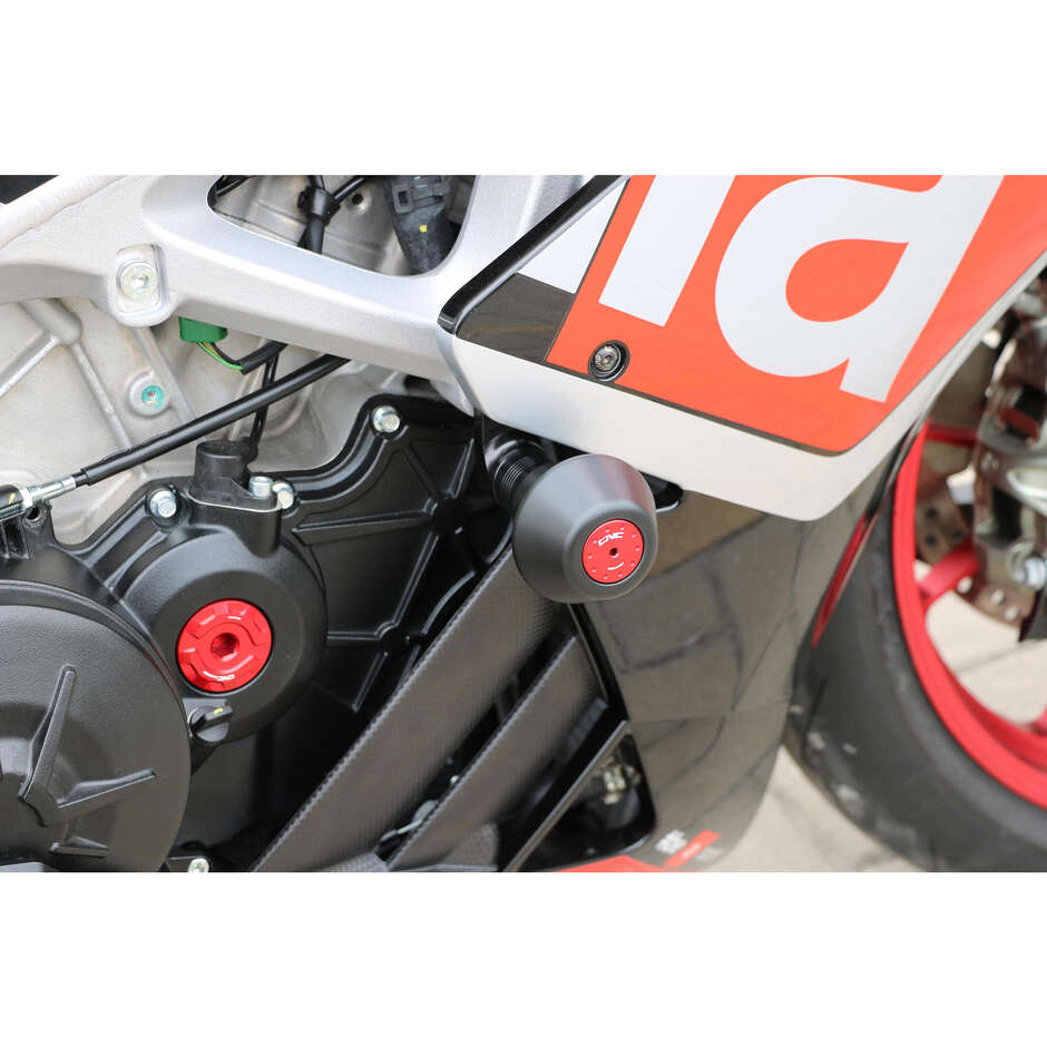 Tamponi protezione telaio TC318 Aprilia CNC Racing Nero