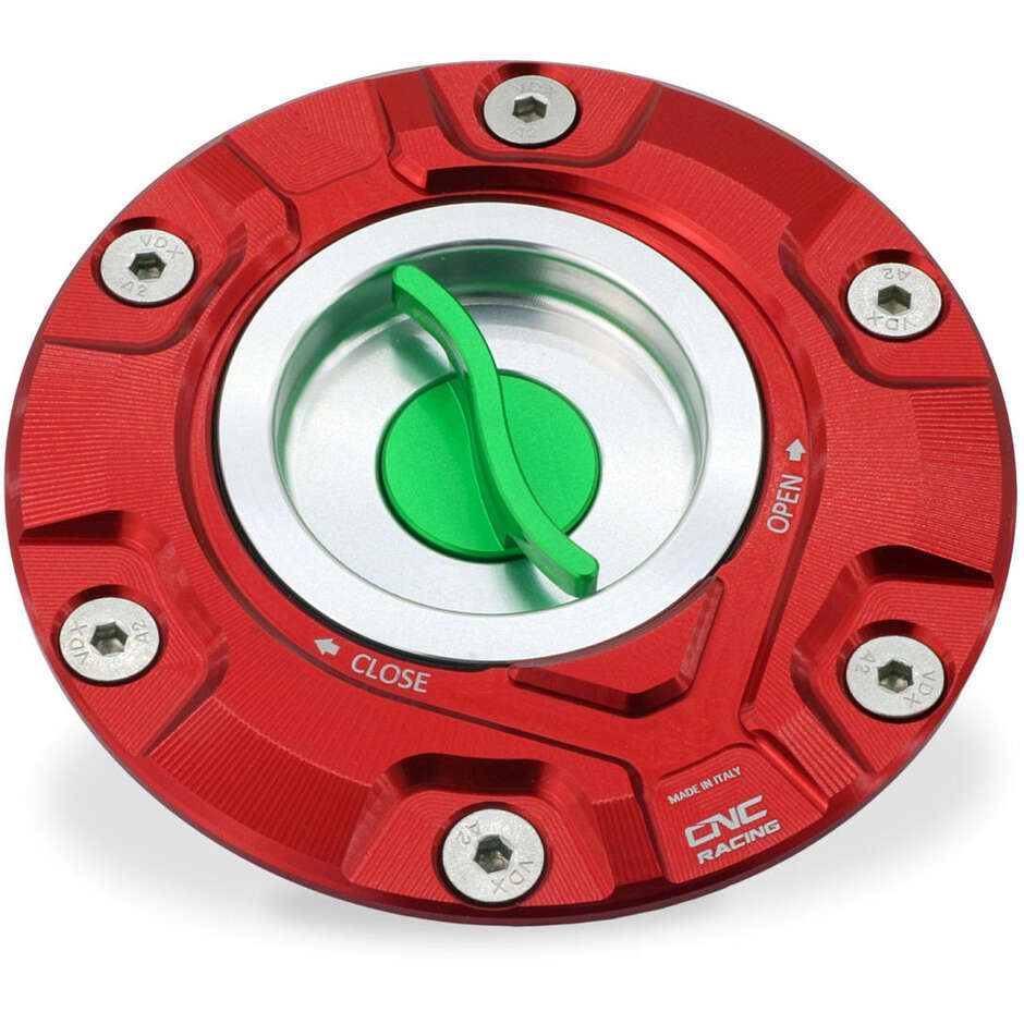 Tankdeckel - Tricolore-Lackierung CNC Racing TS402 Rot
