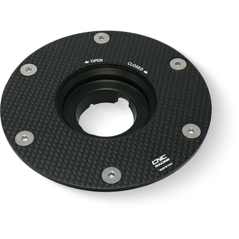 Tankdeckel TSB25-Flansch CARBON FIBER CNC Racing Poliert