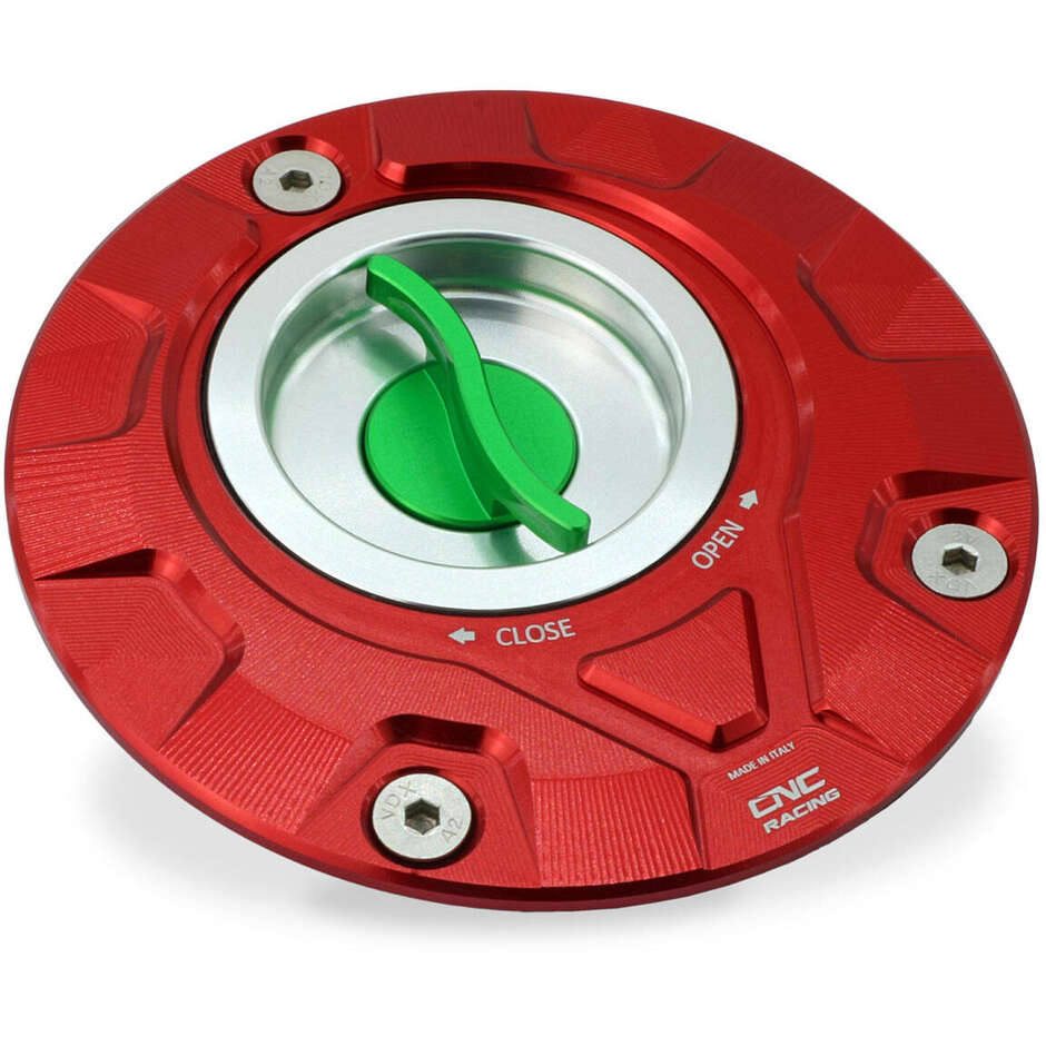 Tankdeckel – CNC Racing TS403, rote dreifarbige Lackierung