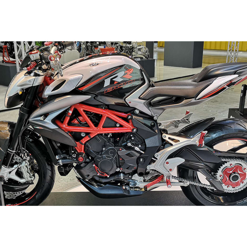 Tappi telaio MV Agusta Brutale / Rivale / Dragster / Superveloce CNC Racing TT325 Rosso