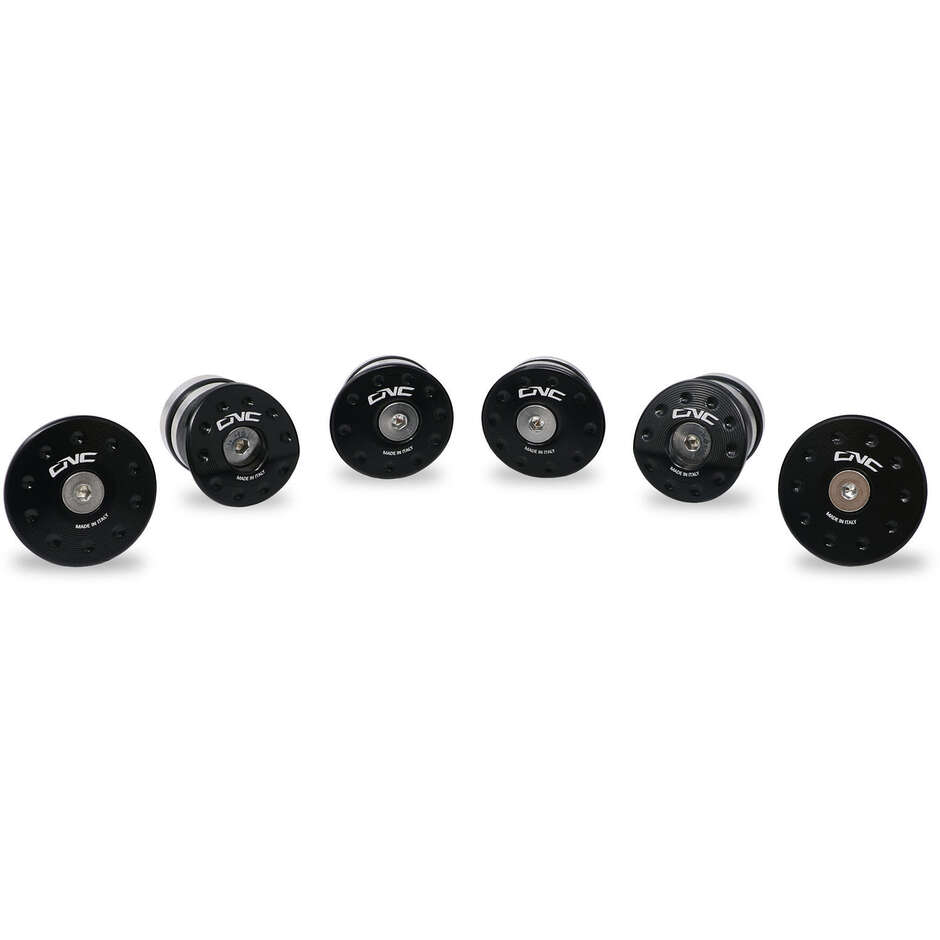 Tappi telaio MV Agusta Superveloce (6 pz per montaggio con TC323) CNC Racing TT324 Nero