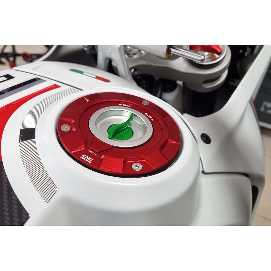 Tappo serbatoio carburante - Livrea Tricolore CNC Racing TS401 Rosso