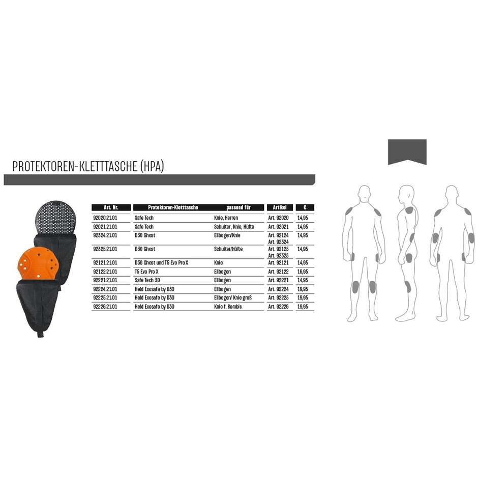 Tasca Protettiva in Velcro (HPA) D30 Ghost e T5 Evo Pro X Held Nero