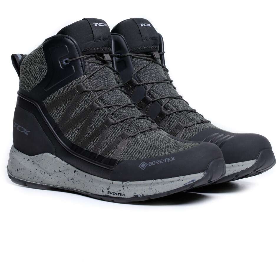 TCX SPEEDTREK GORE-TEX Motorradschuhe Grün Grau