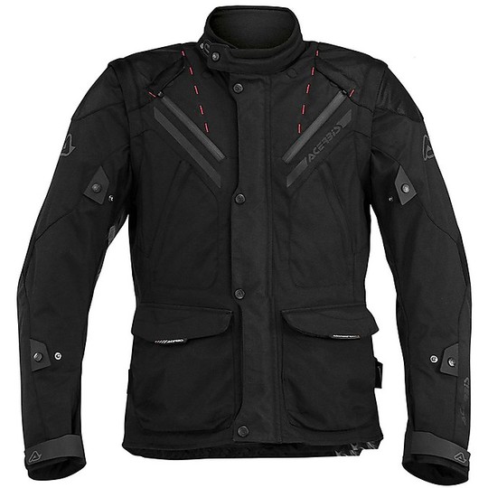 Technical Fabric Touring Motorcycle Jacket in Black Creek
