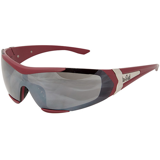 Technical glasses Moto Sport Baruffaldi Myto Imperial Red Wrap-around lens Neutra and Specchiata