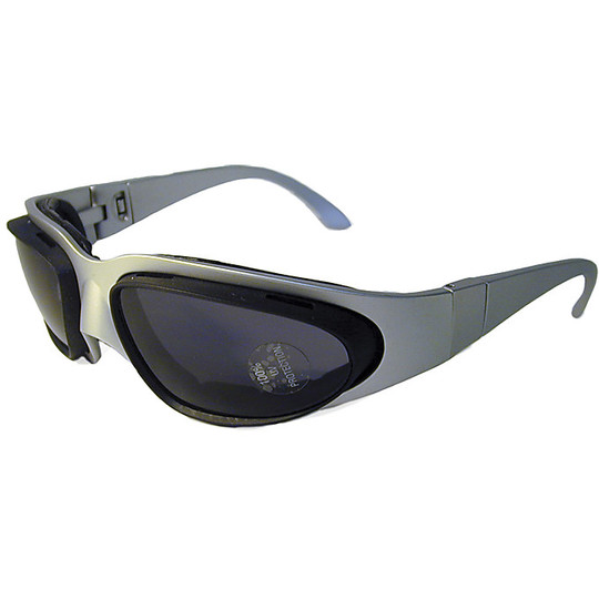 Technical glasses Moto Sports Baruffaldi Wind Tini Silver Lens Clear and Smoke