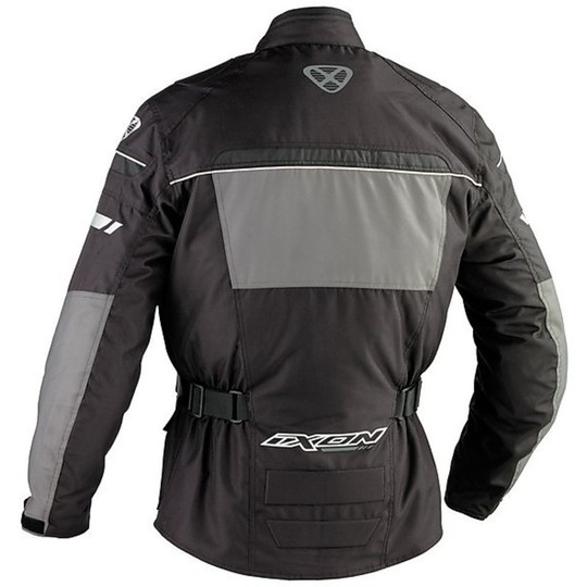 Technical Ixon Motorcycle Jacket Black Grey Waterproof 4 Seasons Fjord