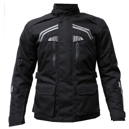 Technical jacket Moto Hero HR874 waterproof 4 Seasons Black