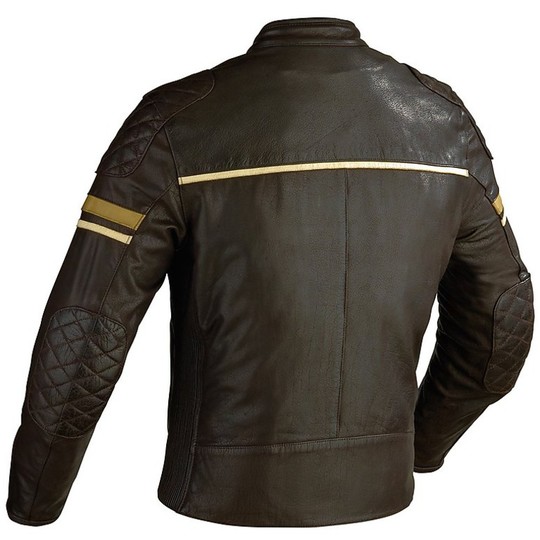 Technical jacket Moto Leather Ixon MOTORS Brown Cafe Racer