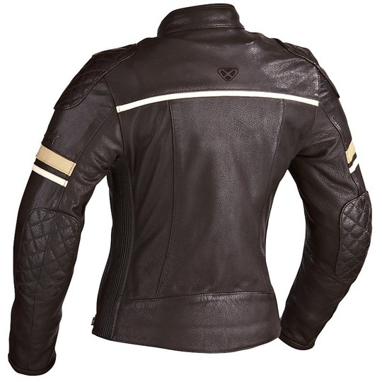 Technical jacket Moto Leather Ixon MOTORS LADY Brown Cafe Racer