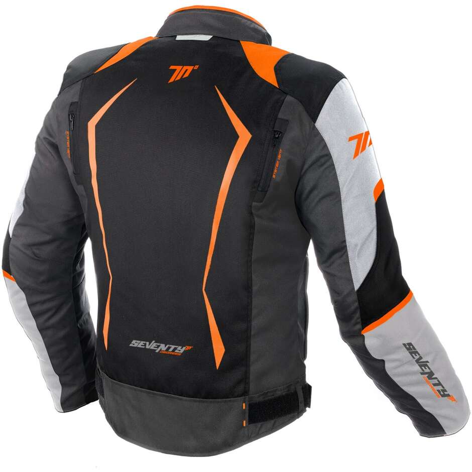 Technical Jacket Seventy JR47 Racing Line Fabric Black Gray Orange