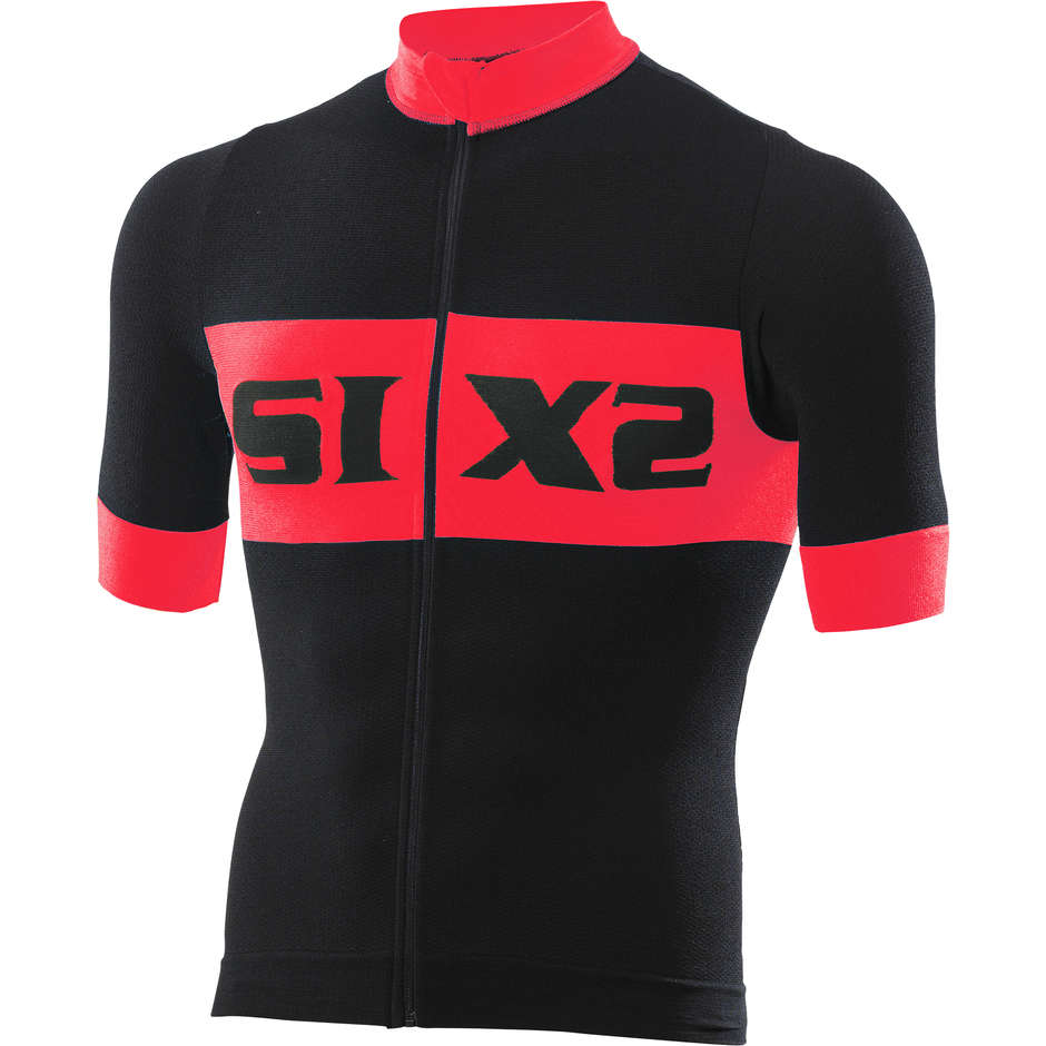 Technical jersey Short Sleeve Activewear Sixs BIKE3 luzury Black Red