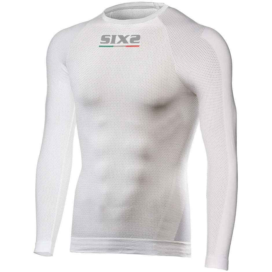 Technical knitted underwear long sleeve Sixs White