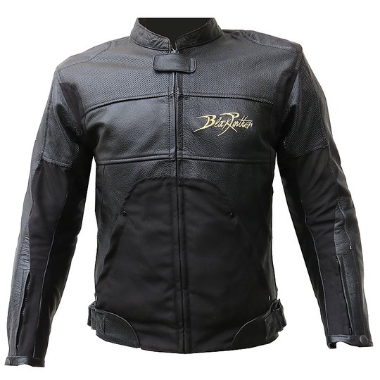 Technical Leather Motorcycle Jacket Very soft Sliver Black Panther Black