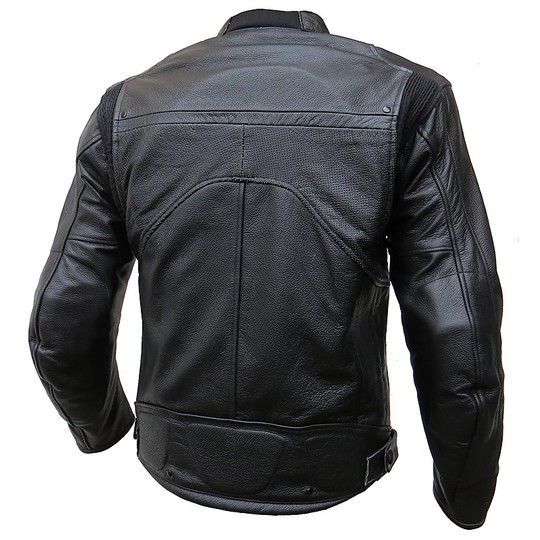 Technical Leather Motorcycle Jacket Very soft Sliver Black Panther Black