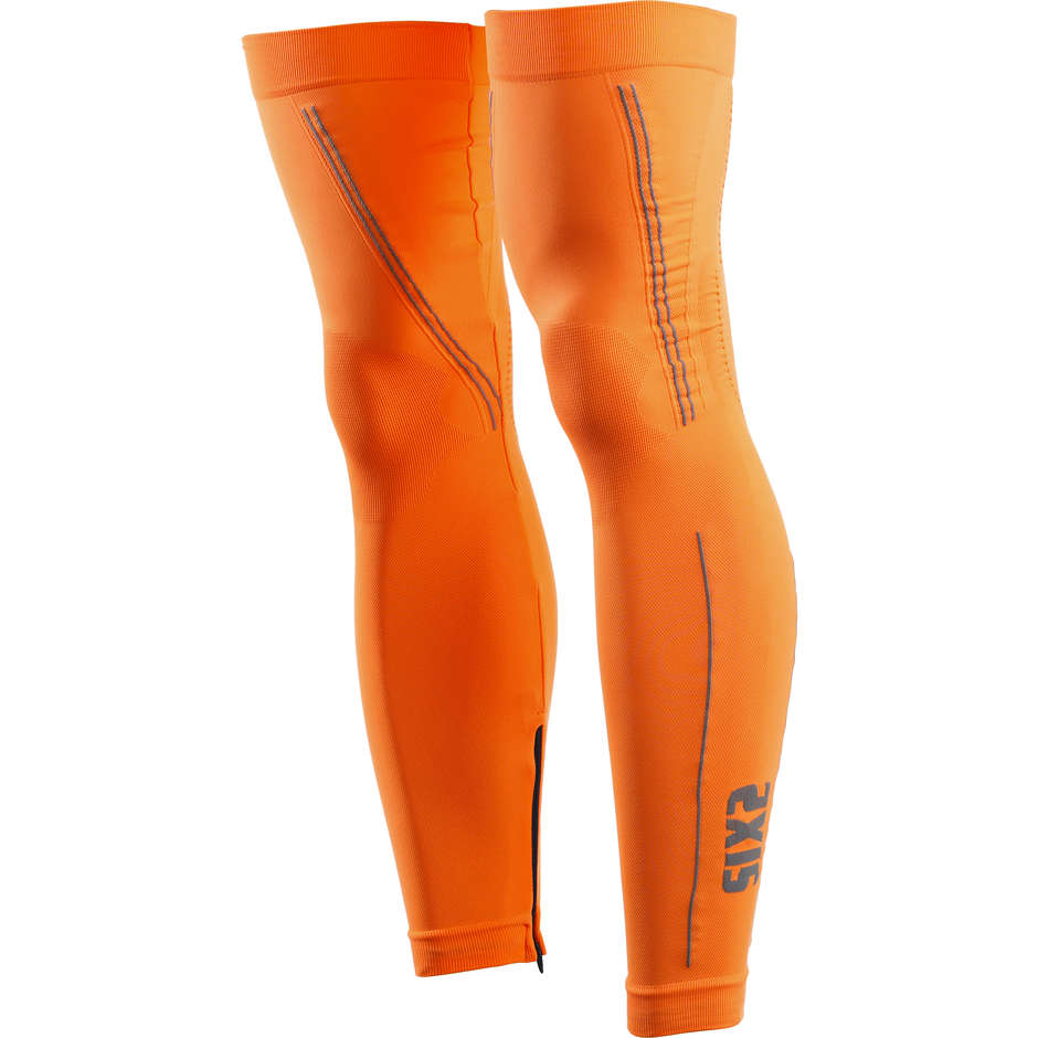 Technical Leggings in Fluo Orange SIXS GAMI Fabric