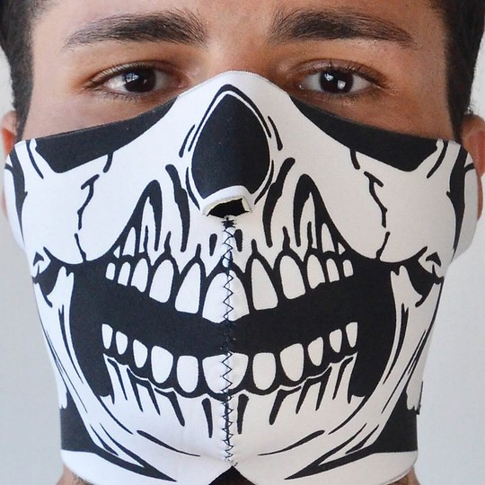 Technical mask in Neoprene Moto and Scooter Tj Marvin A016 Skull