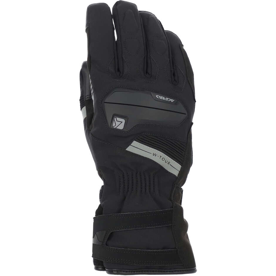 Technical Motorcycle Gloves in ACERBIS CE WINTER TOUR Black Fabric