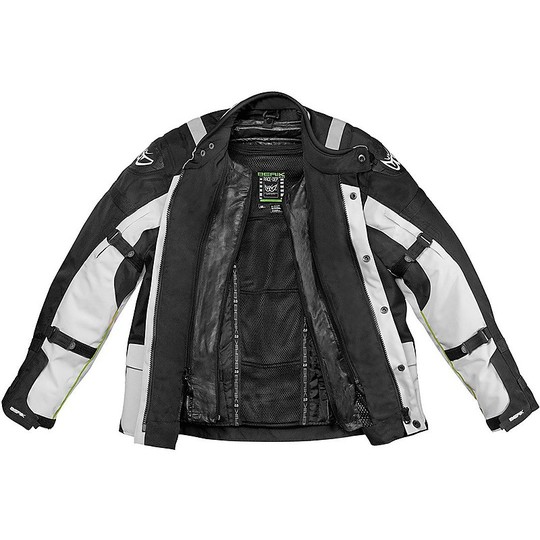 Technical Motorcycle Jacket Berik 2.0 NJ-183306 Super Touring Triple Layer White Black