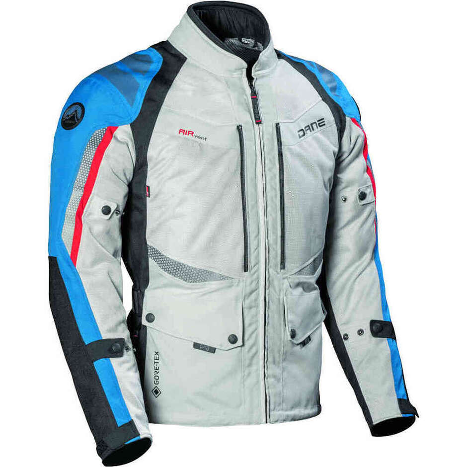 Technical Motorcycle Jacket Fabric Dane Drakar Grey Blue