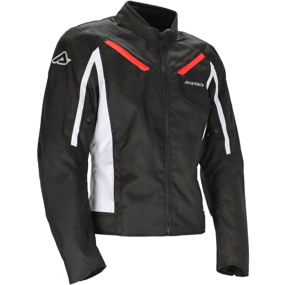 Technical Motorcycle Jacket in Acerbis X-MAT CE Black Red Fabric