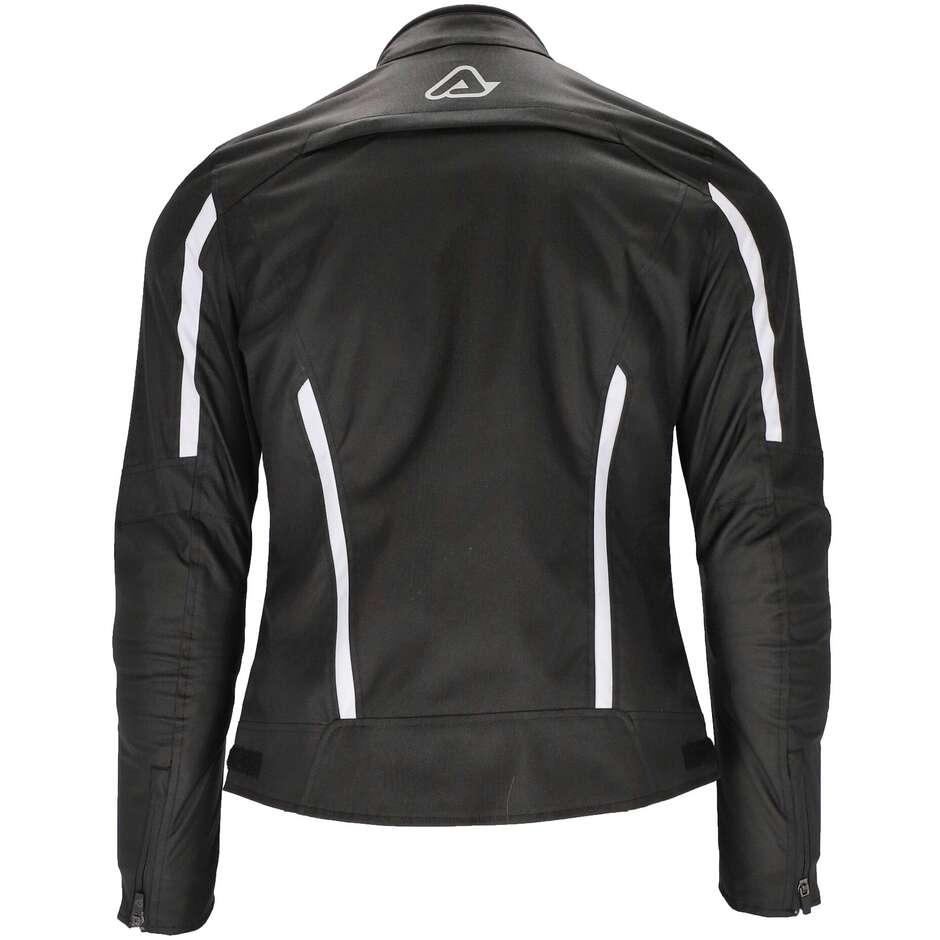 Technical Motorcycle Jacket in Acerbis X-MAT CE Black White Fabric