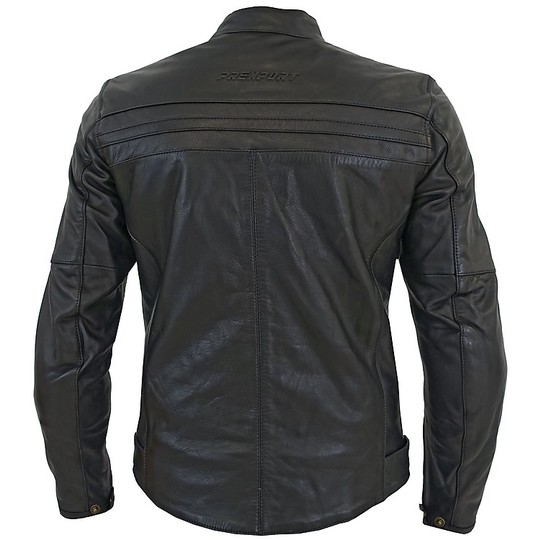 Technical Motorcycle Jacket in Genuine Prexport SHADOW Full Black Leather