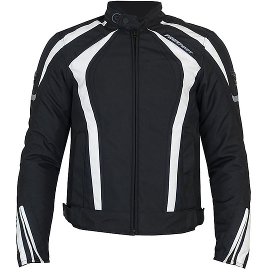 Technical Motorcycle Jacket in Prexport Pegaso Black White fabric For ...