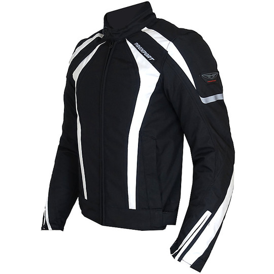 Technical Motorcycle Jacket in Prexport Pegaso Black White fabric