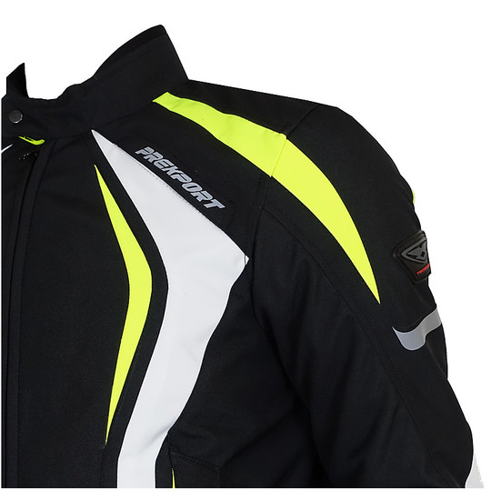 Technical Motorcycle Jacket in Prexport Pegaso Fabric Black Yellow