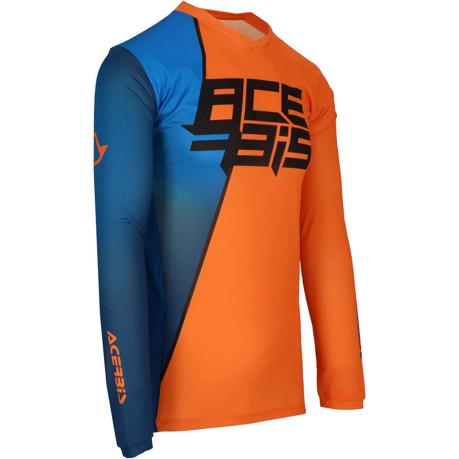 Technical Motorcycle SHIRT In ACERBIS MX J-TRACK SEVEN Orange Blue Fabric