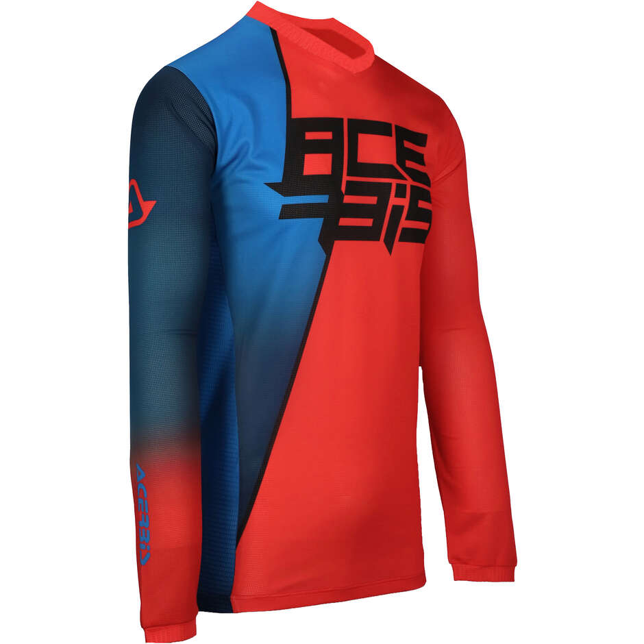 Technical Motorcycle SHIRT In ACERBIS MX J-TRACK SEVEN Red Blue Fabric