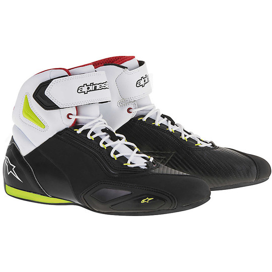 Technical shoes Alpinestars Faster 2 Black White Yellow Fluo
