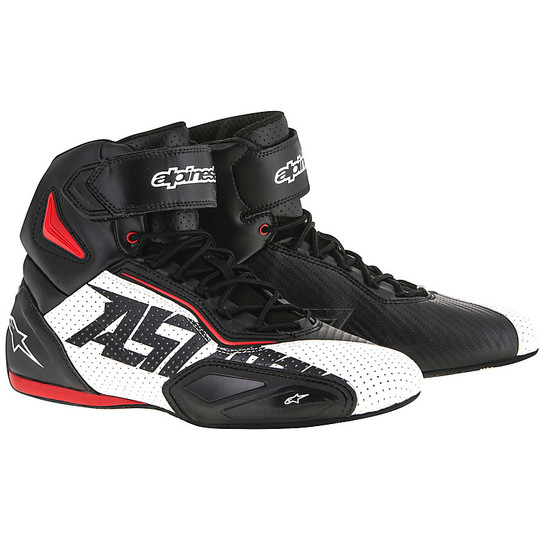 Technical shoes Alpinestars Faster 2 Vented Black White Red