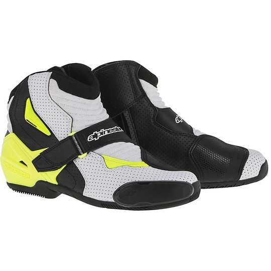 Technical shoes Alpinestars SMX-1R Vented Black White Yellow fluo
