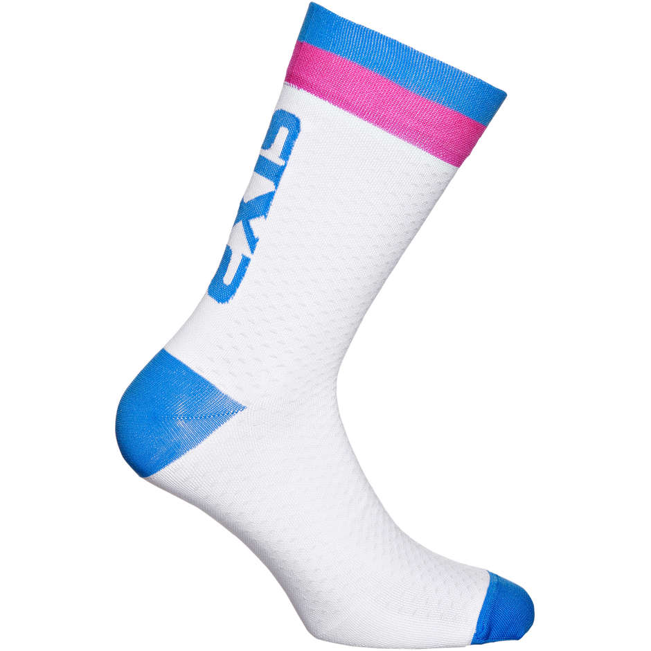 Technical sock in Short Fabric Sixs LUXURY 200 Blue White