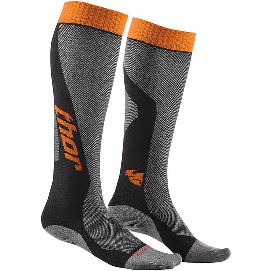 Technical socks Long Thor MX Cool Grey / Orange