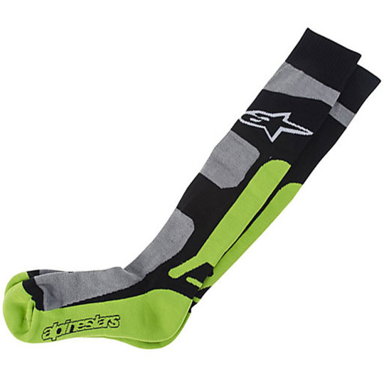 Technical socks Moto Alpinestars Tech Coolmax Socks Grey Black Green