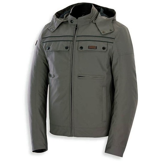 Technical Spyke Motorcycle Jacket Grey Hooded Man City & Protectors