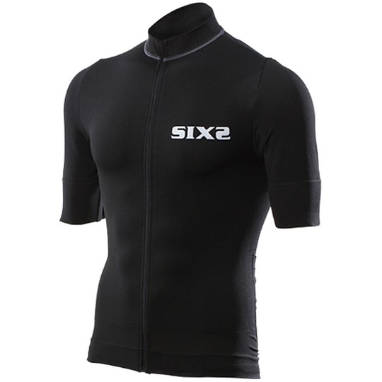 Technique knit Activewear Sixs BIKE3 Short Sleeve Carbon Black