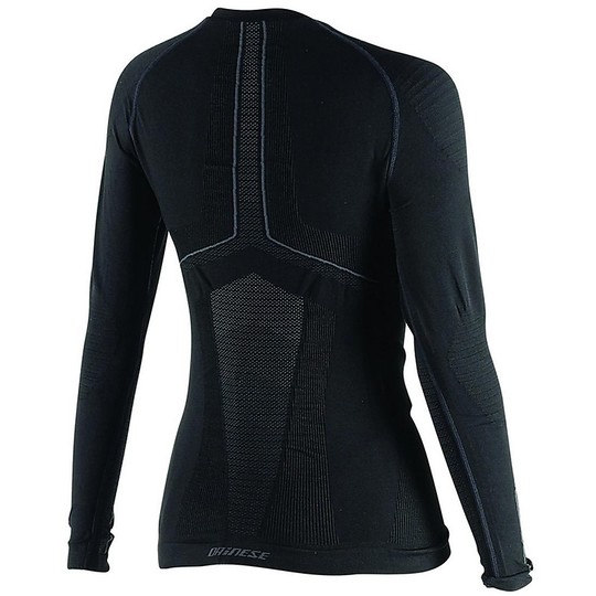 Technische jersey Moto Dainese D-Dry Core-T LS Lady mit langen Ärmeln schwarz / anthrazit