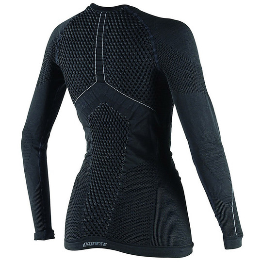 Technische jersey Moto Dainese D-Dry Core-Thermo LL Lady mit langen Ärmeln schwarz / anthrazit