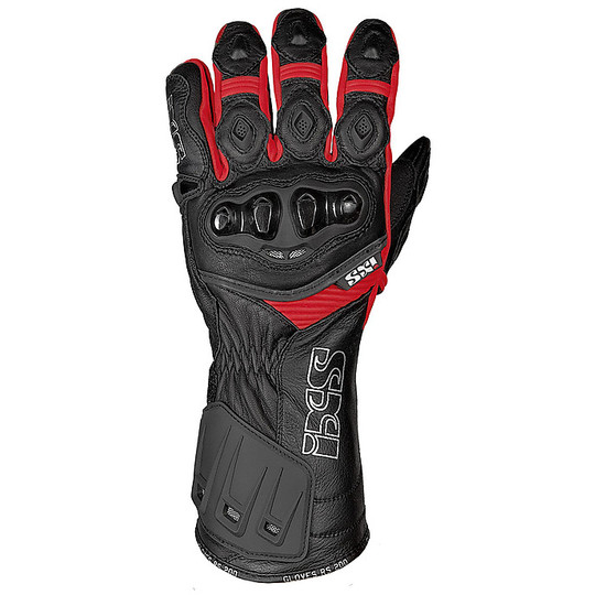 Technische Racing Racing IXS RS-200 Handschuhe Schwarz Rot mit Schutz zertifiziert