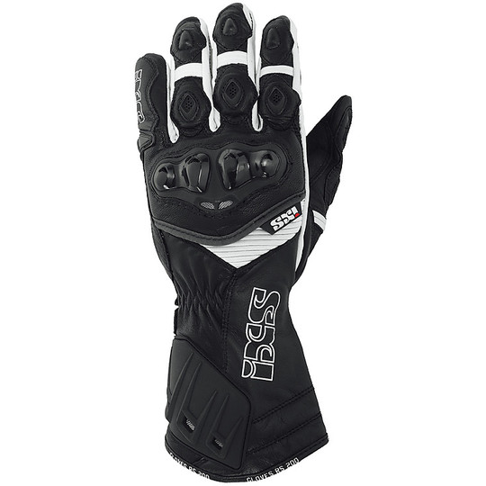 Technische Racing Racing IXS RS-200 Schwarz Weiß Handschuhe mit Schutz zertifiziert
