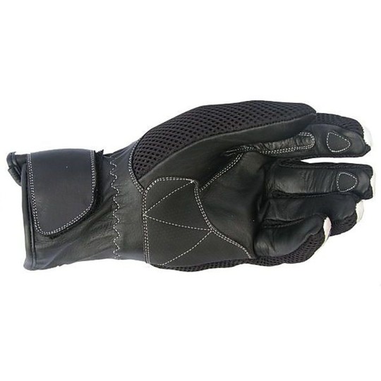 Technische Sommer Motorrad Handschuhe aus Leder und Stoff Schutz With Back Hand