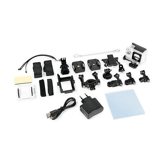 Lampa 38866 Action-Cam 3 Telecamera 4K con Telecomando e Kit Accessori 