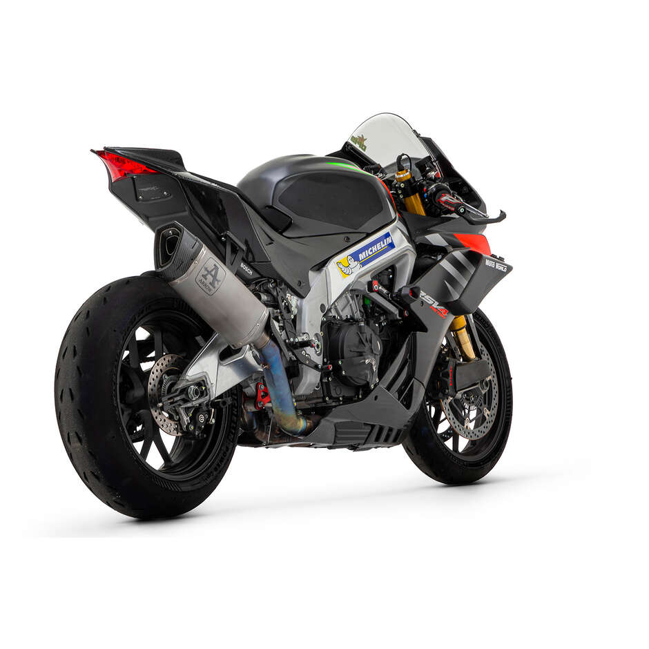 Terminale Arrow Pista in titanio con raccordo in titanio Per Aprilia RSV 4 1100 Factory (19-20)